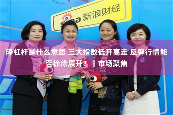 降杠杆是什么意思 三大指数低开高走 反弹行情能否徐徐展开?丨市场聚焦