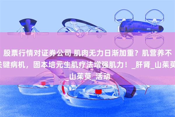 股票行情对证券公司 肌肉无力日渐加重?肌营养不良的关键病机,固本培元生肌疗法增强肌力!_肝肾_山茱萸_活动