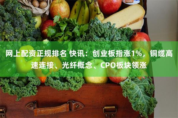 网上配资正规排名 快讯：创业板指涨1%，铜缆高速连接、光纤概念、CPO板块领涨