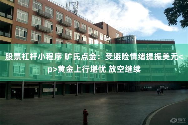 股票杠杆小程序 旷氏点金：受避险情绪提振美元<p>黄金上行堪忧 放空继续