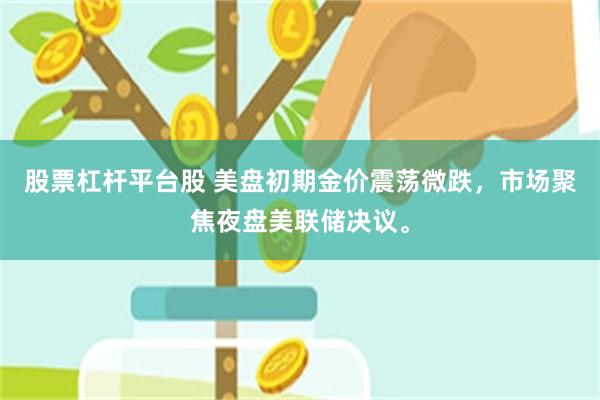 股票杠杆平台股 美盘初期金价震荡微跌，市场聚焦夜盘美联储决议。