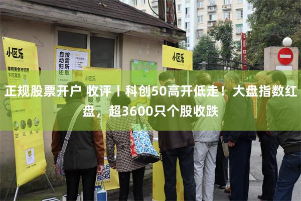 正规股票开户 收评丨科创50高开低走！大盘指数红盘，超3600只个股收跌