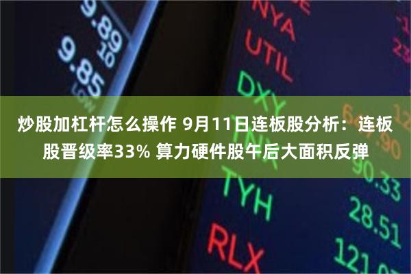炒股加杠杆怎么操作 9月11日连板股分析：连板股晋级率33% 算力硬件股午后大面积反弹