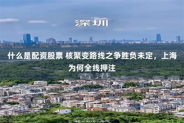 什么是配资股票 核聚变路线之争胜负未定，上海为何全线押注