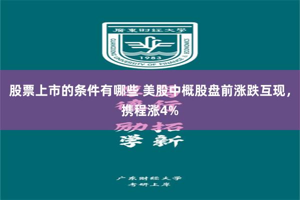股票上市的条件有哪些 美股中概股盘前涨跌互现，携程涨4%
