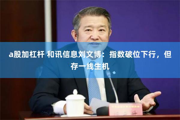 a股加杠杆 和讯信息刘文博：指数破位下行，但存一线生机
