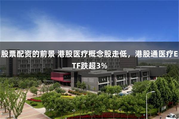 股票配资的前景 港股医疗概念股走低，港股通医疗ETF跌超3%