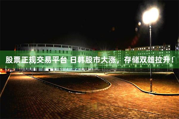 股票正规交易平台 日韩股市大涨，存储双雄拉升！